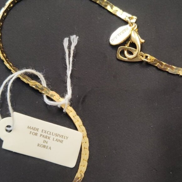 Park Lane Red Glass jewel pendant gold tone necklace NOS NEW - Picture 5 of 7